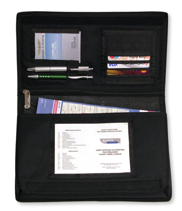 DESIGN 4 PILOTS - Flight Book Organiser (Docubag) - Black - 2