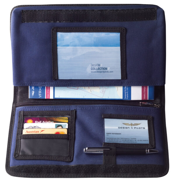 DESIGN 4 PILOTS - Flight Book Organiser (Docubag) - Blue - 2